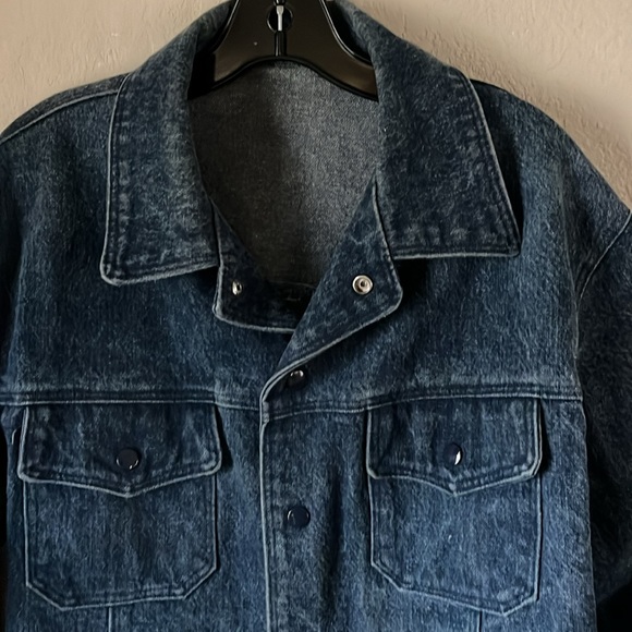 Vintage unbranded snap up heavy jean jacket - Picture 2 of 3